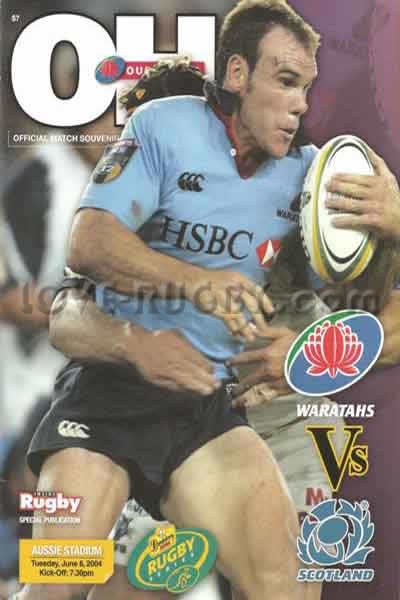 2004 New South Wales v Scotland  Rugby Programme